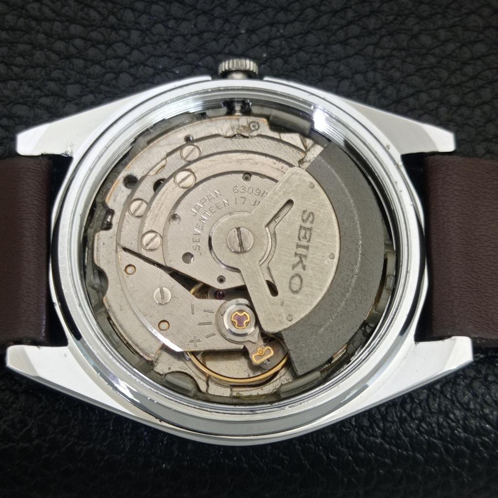 АВТОМАТИЧЕСКИЕ ВИНТАЖНЫЕ ВОССТАНОВЛЕННЫЕ SEIKO 6309A ЯПОНИЯ МУЖСКИЕ ЧАСЫ С КОРИЧНЕВЫМ ЦИФЕРБЛАТОМ a442722-1