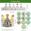 Фетровая шляпа на день рождения Прочная Креативная Со сменными цифрами Корона Подарок на День защиты детей для девочек мальчиков Украшение для вечеринки в честь дня рождения
