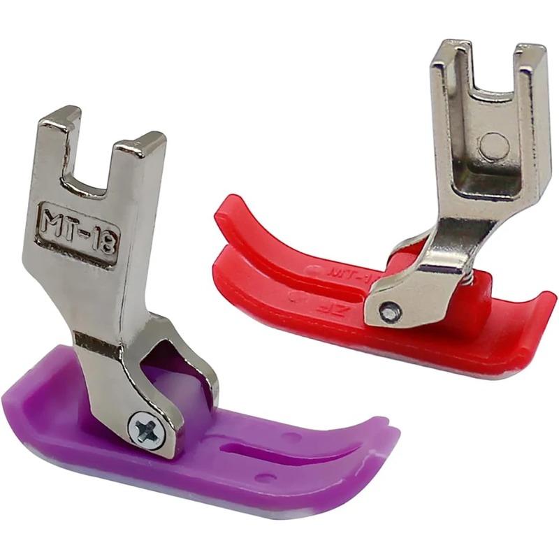 2pcs MT-18 Presser Foot Wear-resistant Flat Car Plastic Oxford Presser Foot Sewing Tools Sewing Machine Accessories