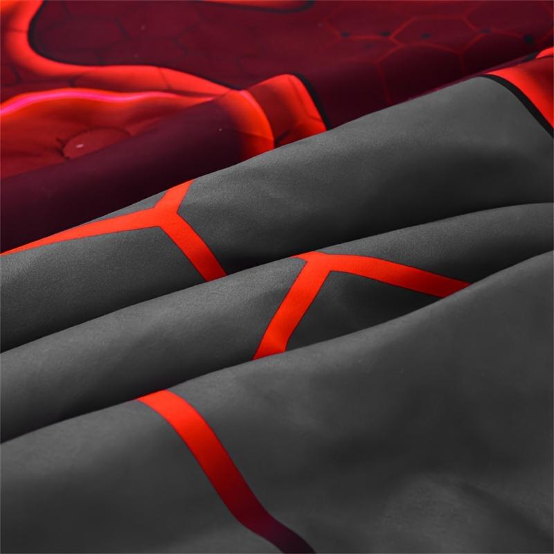 Комплект постельного белья из 3 предметов для игровой консоли, 3D-игровой геометрический легкий комплект постельного белья из микрофибры, один пододеяльник и две наволочки