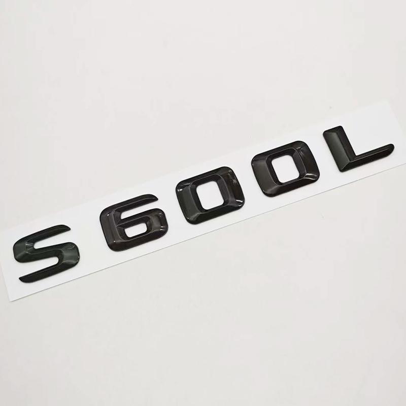 3D ABS Car Letters Logo S500L S600L Badge Sticker Emblem Decals For Mercedes Benz S Class S500L S600L V221 V222 Tail Accessories GX2