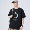 Positive shoulder combed cotton M-5XL men's T-shirt loose fashion versatile tops new