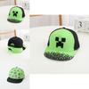 Minecraft Pattern Kids Baseball Cap With Sunshade Wide Brim For Summer Sun Protection