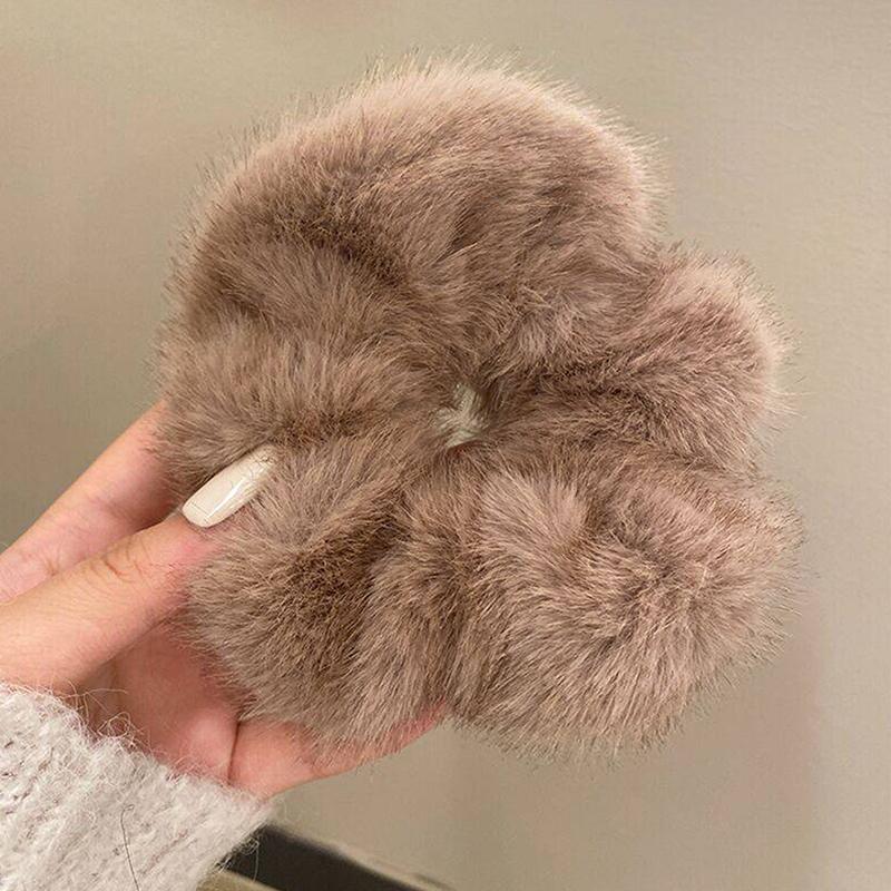 Осень-зима универсальная плюшевая веревка для волос для женщин изысканная имитация норки повязка на голову резинки для волос аксессуары подарки