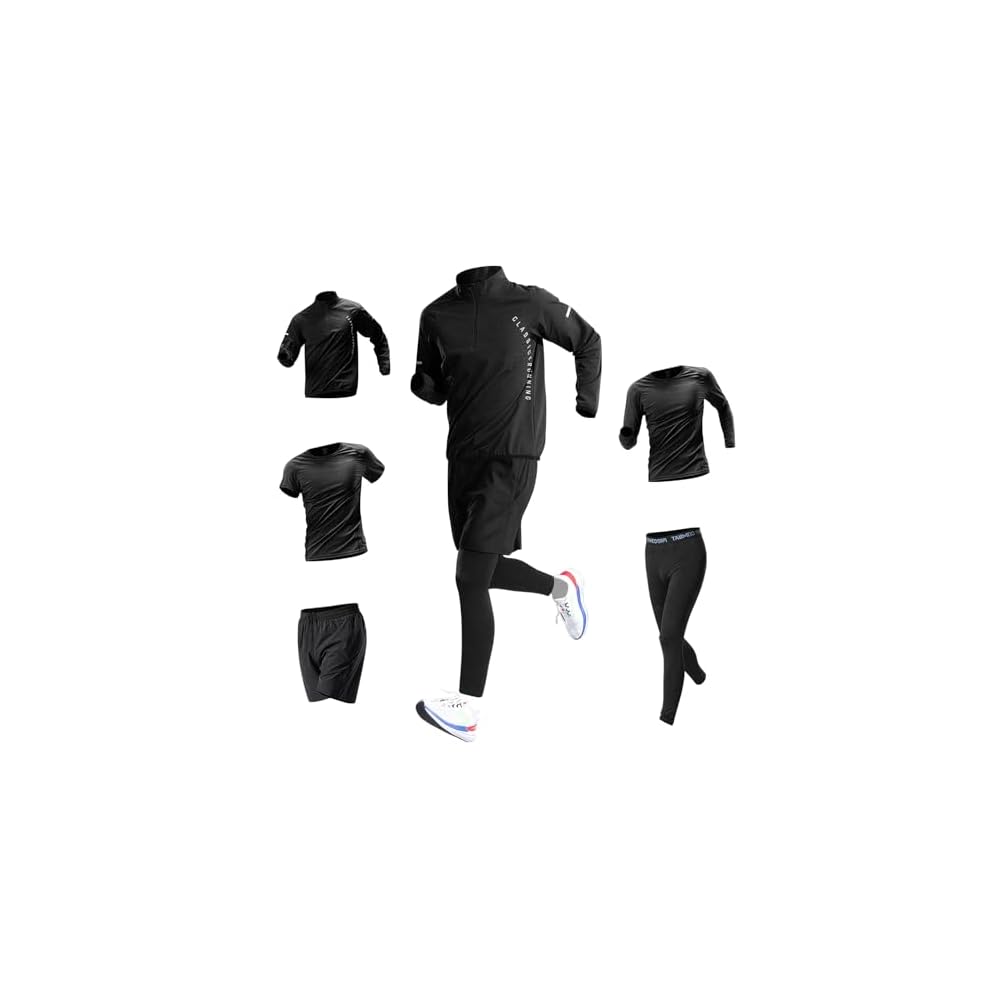 Men's Compression Wear Long Sleeve Set, Sportswear, Training Wear, Sweat-wicking, Quick-drying,