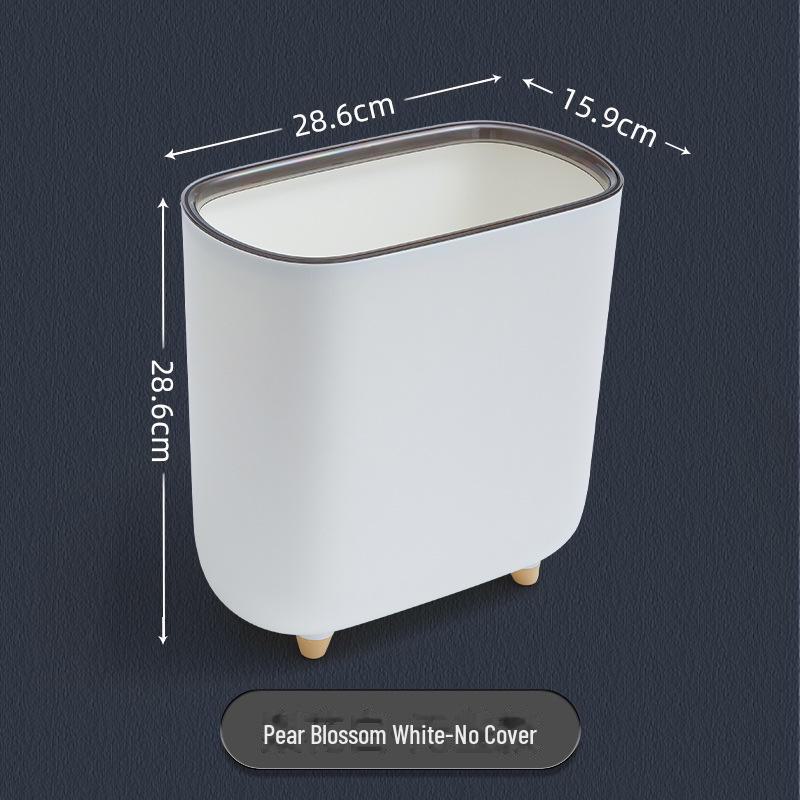 Compact Press-Top Trash Can for Bathroom, Bedroom, or Kitchen