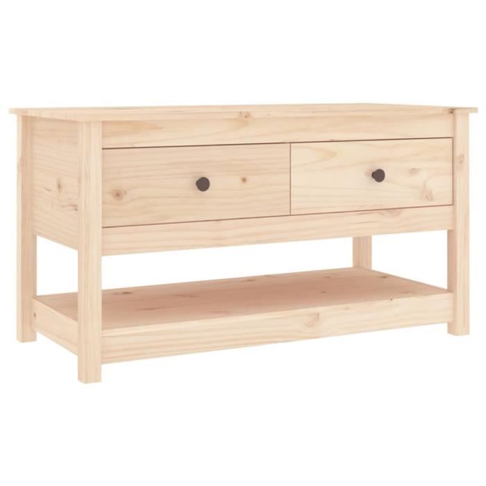 VidaXL Table basse 102x49x55 cm Bois massif de pin 820921