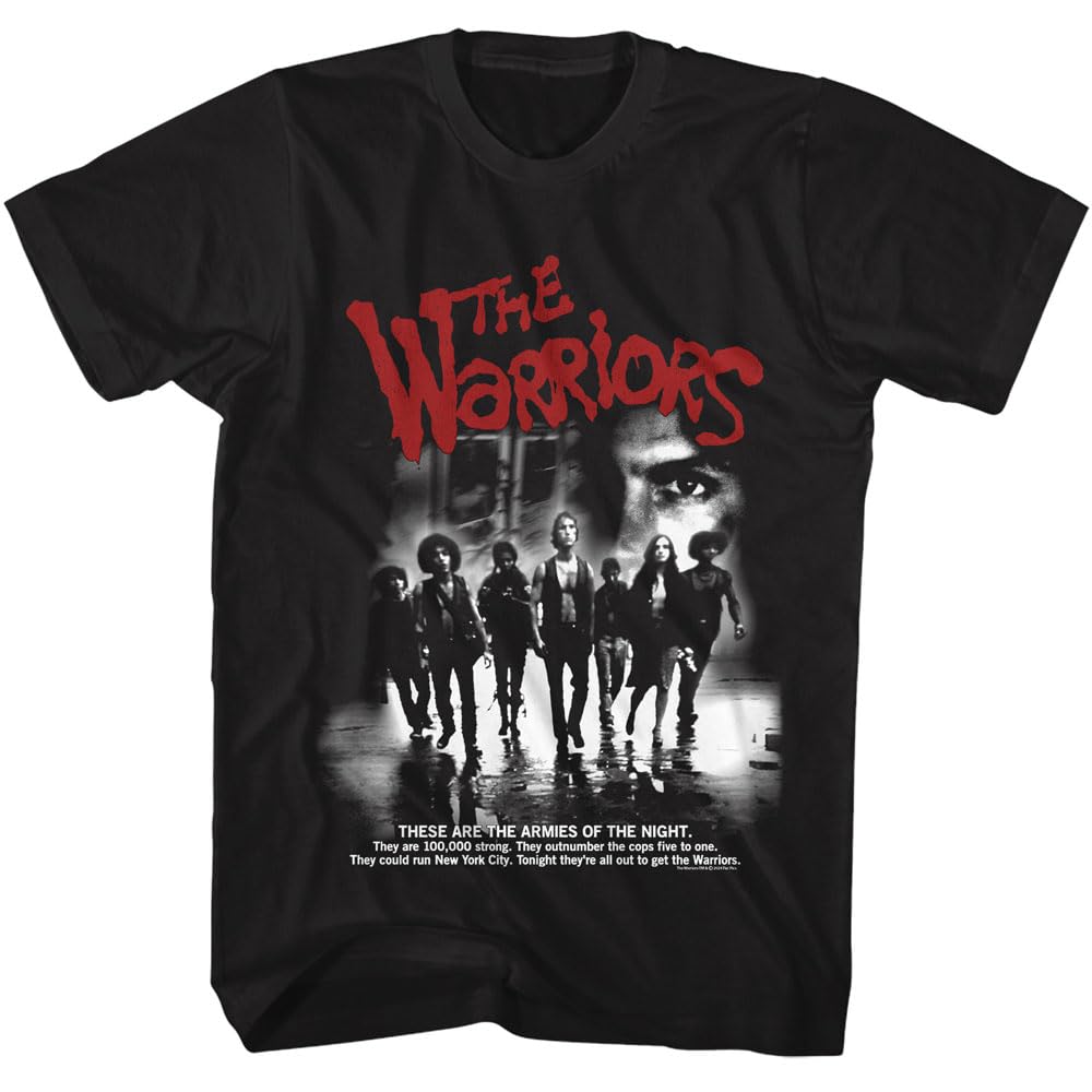 Футболка The Warriors Унисекс Летняя Армии Ночи Банда Фильм Графическая Короткий Рукав Оверсайз Уличная Одежда Свободный Крой Фанату Фильма
