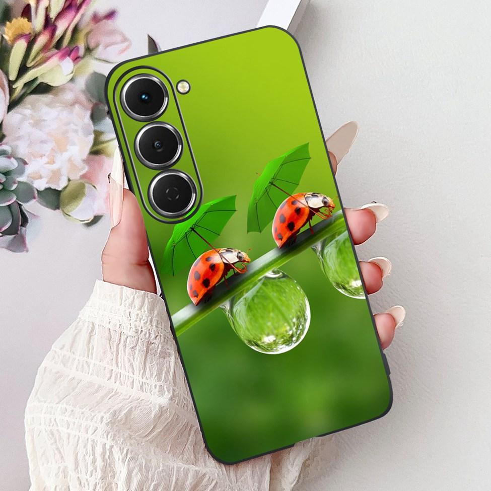 Чехол для Tecno Spark 40Pro KM6 Чехол для Techno Spark 40 Pro Чехол Силиконовый Роскошный Бабочка Любовь Мода Цветы Крутой Расписной