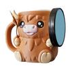 Подставка для мороженого в стаканчике Highland Cow, декоративная подставка для мороженого с антифризной ручкой для йогурта, детской и домашней выпечки.