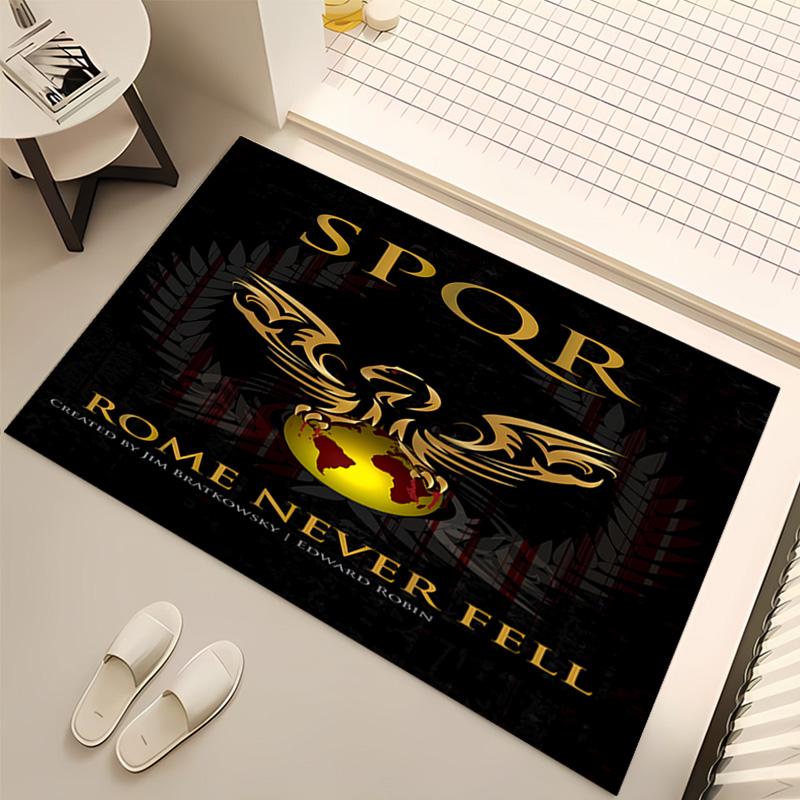 1pc SPQR Roman Eagle1 Print Area Rug - Soft, Washable Non-Slip Indoor Mat, Living Room, Home Office Decorative Rug,Office Decorative