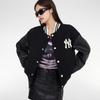 New MLB Baseball Jacket Unisex Black 3AJPV0634-50BKS