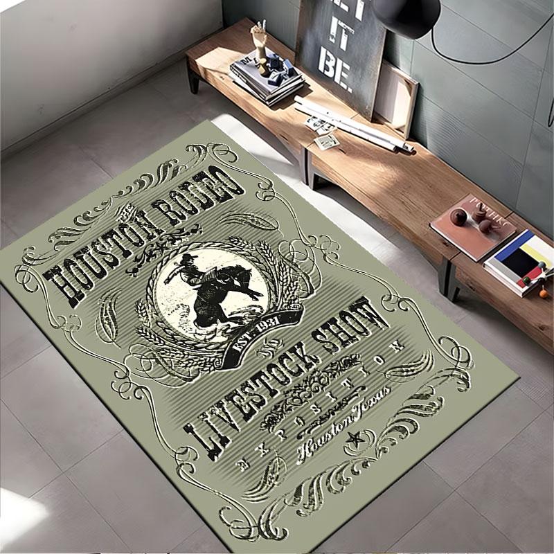 Houston Rodeo Livestock Show suitable as a non-slip mat for the living room or bedroom sofa