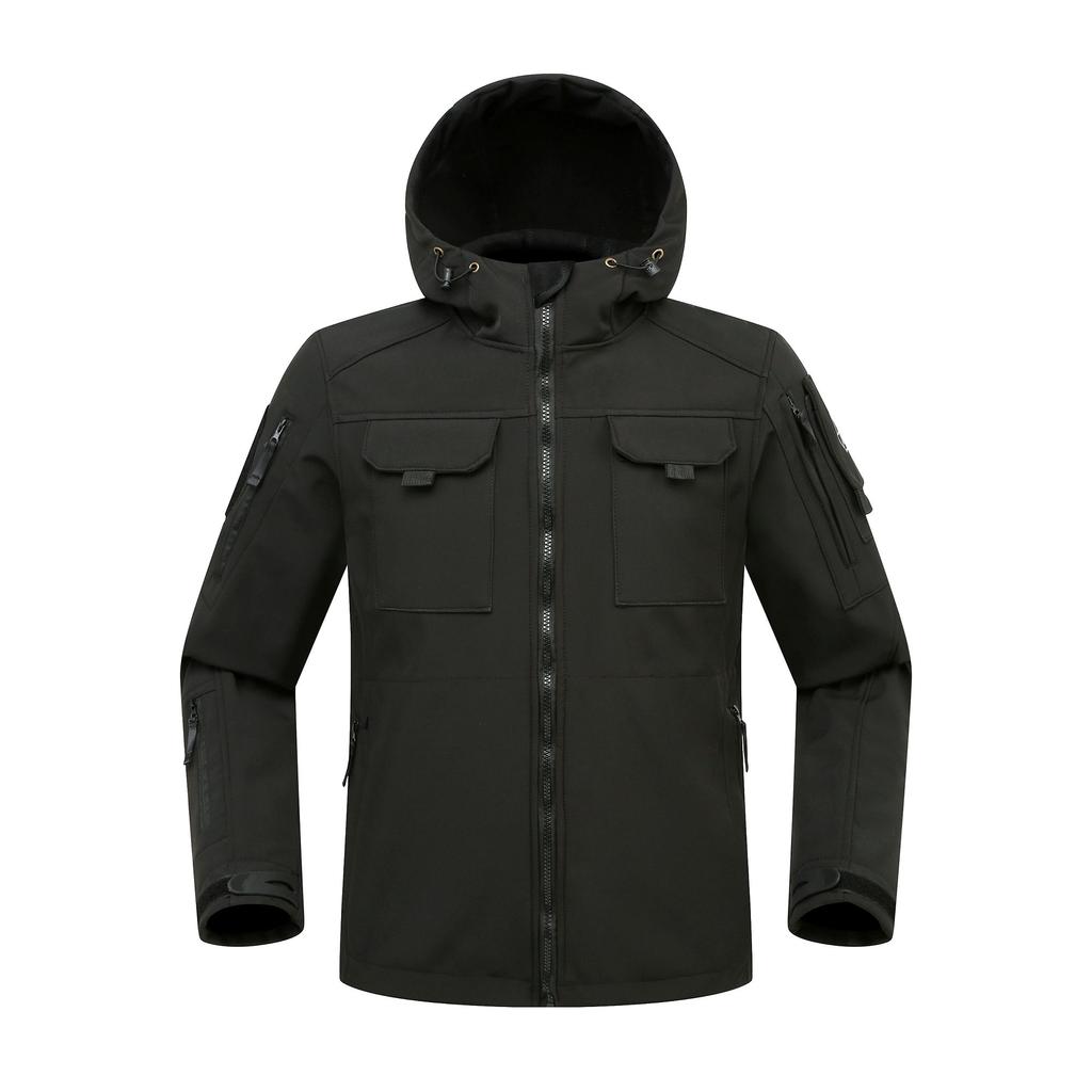 Мужская облегающая куртка Soft Shell Tactical Cycling Short, весна-осень, флисовая эластичная куртка для активного отдыха, водонепроницаемая и устойчивая к царапинам, серая