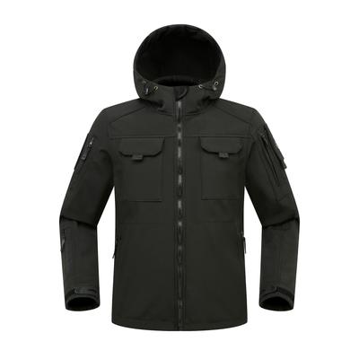 Мужская облегающая куртка Soft Shell Tactical Cycling Short, весна-осень, флисовая эластичная куртка для активного отдыха, водонепроницаемая и устойчивая к царапинам, серая