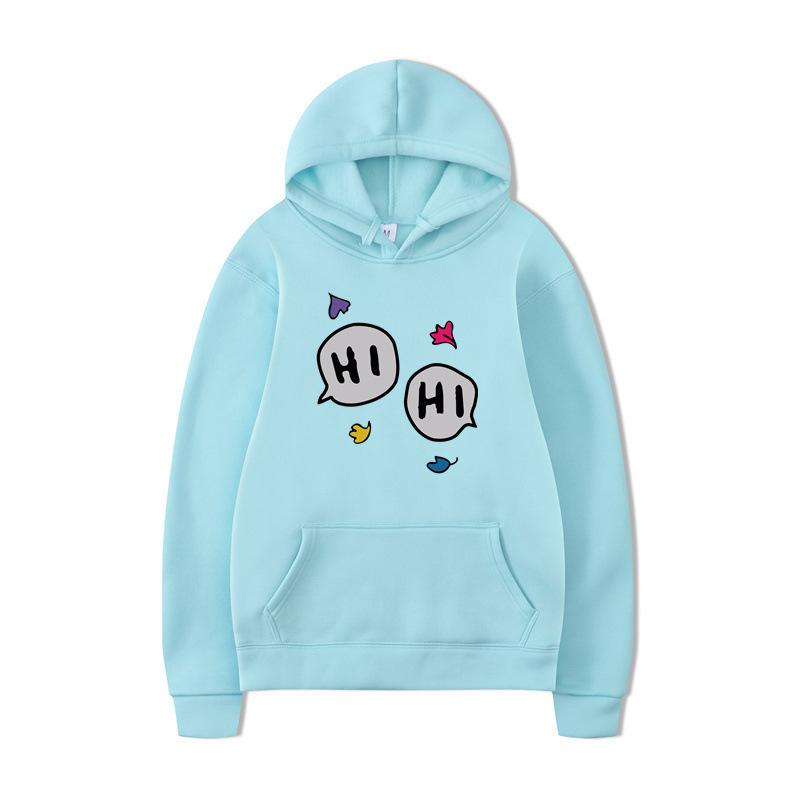 Autumn And Winter Harajuku Fleece Thickened Hooded Pullover Sweater For Boys And Girls