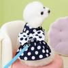 Pet Summer Thin Cat Dog Clothes Teddy Pomeranian Small Dog Bobo Dot Traction Skirt