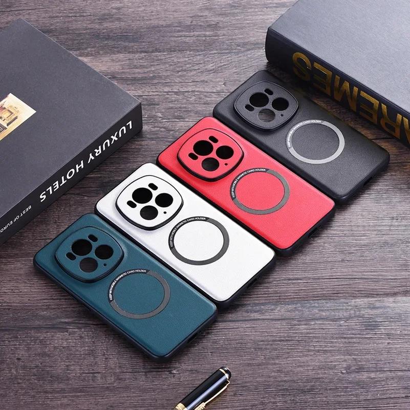 Роскошный кожаный чехол для Honor Magic 6 Lite Pro 5 Pro 4 3 Honor 200 100 Pro 90 Pro X7A X8A X9A противоударный магнитный противоударный чехол Magsafe Business
