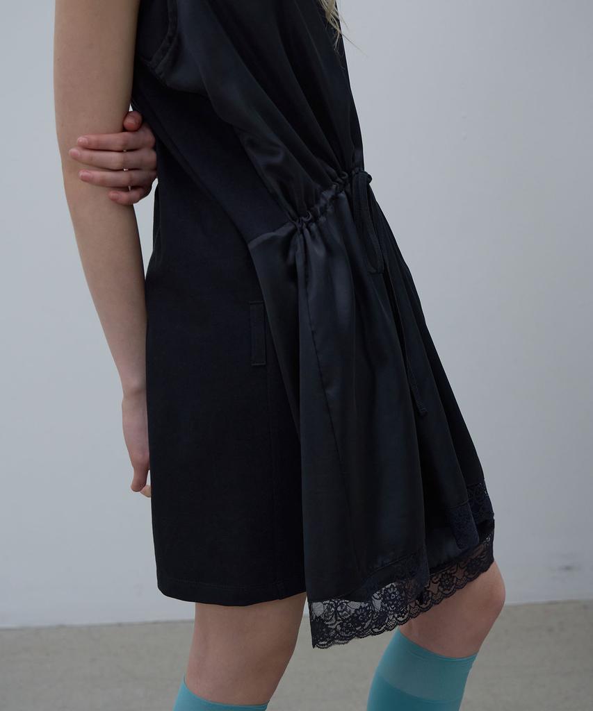 Lcdc Tm Drawstring Gathered Dress (Black)