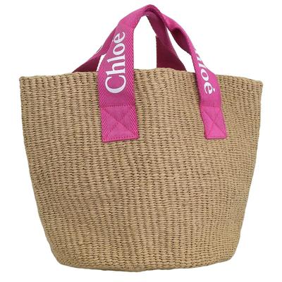Сумка-тоут коричневая розовая корзина сумка детская KIDS Mifuko Collaboration Grosgrain Ribbon Trim C20045 49L женская [Товар]