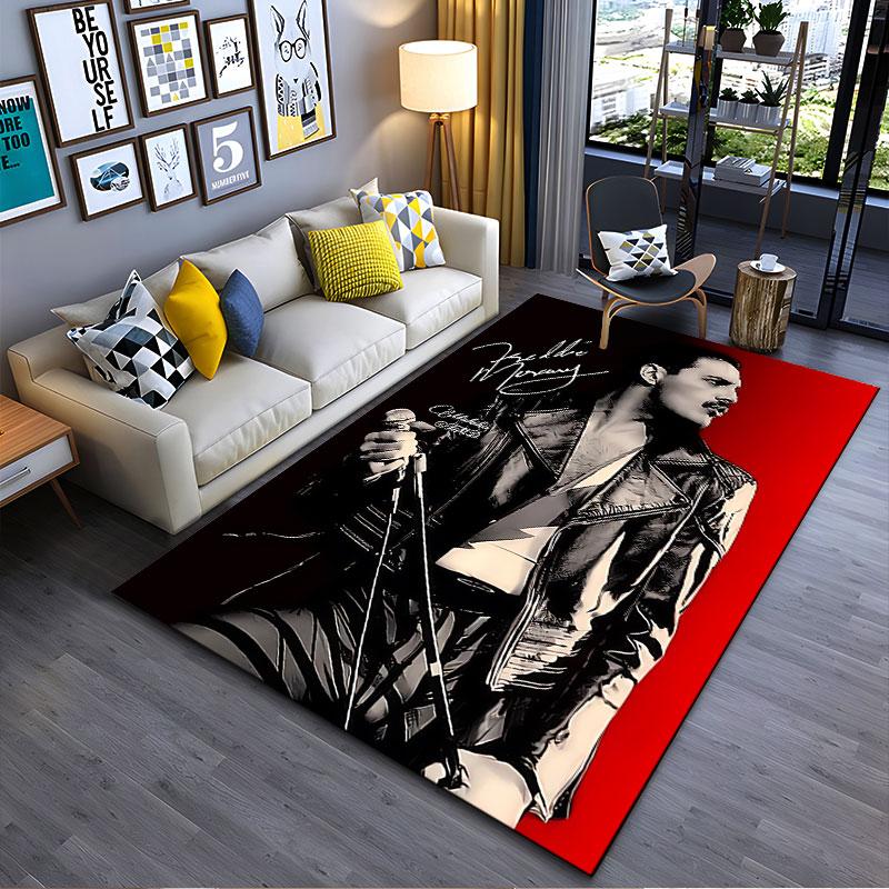 Rock Icon Illustration Carpet suitable as a non-slip mat for the living room or bedroom sofa