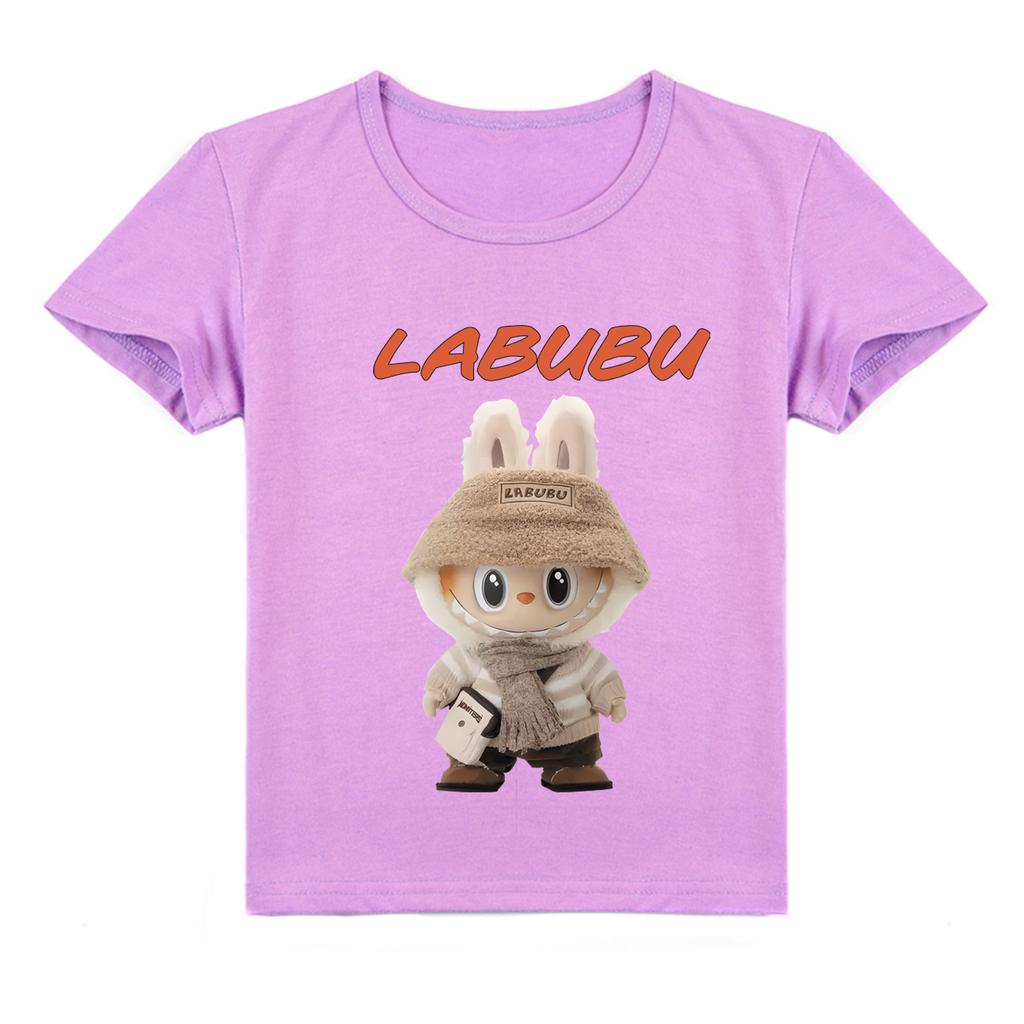 Kids 2D Tee Labubu T-shirt Children Short-sleeved