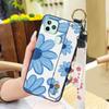Anti-knock Flower Phone Case For Oukitel C22 Ring Back Cover Dirt-resistant Fashion Design Silicone Wrist Strap Lanyard