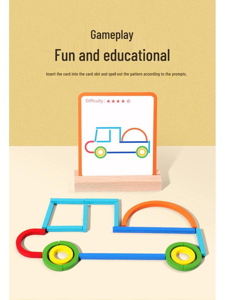 Cross-Border CE/CPC Wooden Educational Creative Sticks: Early Learning Logical Thinking & Puzzle Toys for Children