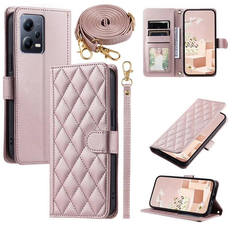 Кожаный чехол-бумажник с ремешком для телефона для карточек для XiaoMi 13T 12T 11T POCO F5 X5 X3 RedMi 13C Note 13 Pro Plus 12 11 10 для Google Pixel 8A Pro 7A откидная крышка