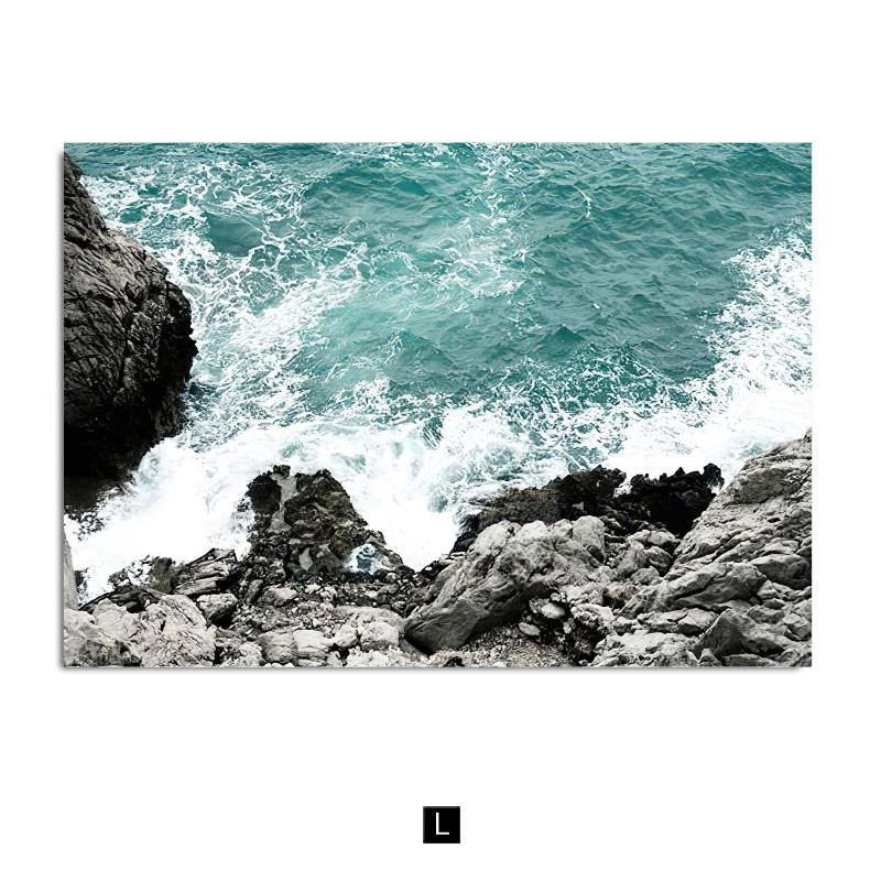 Современный небольшой свежий пейзажный постер, украшение, картина, чайка, кокосовая пальма, морская черепаха, природный пейзаж, настенная картина для гостиной