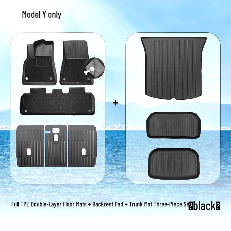 Tesla Model Y & 3 Full Coverage TPE Floor Mats