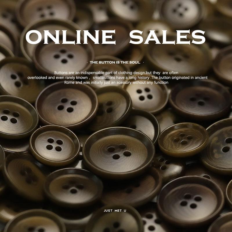 Clothing Buttons, Four-Eye Fruit, Clothing Buttons, Knitted Cardigan, Trench Coat, Coat, Decorative Buttons