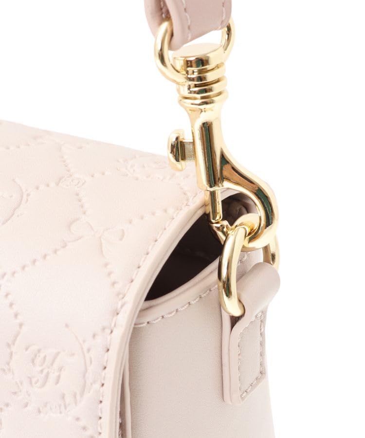 De Apparel Monogram Flap Shoulder Bag for Pink [Maison Fleur] Women,