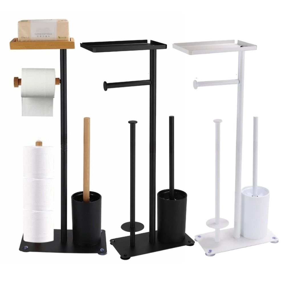 Нержавеющая Сталь Туалетный Ершик и Держатель для Бумаги с Вертикальной Стойкой для Хранения Туалетной Бумаги Спальня
