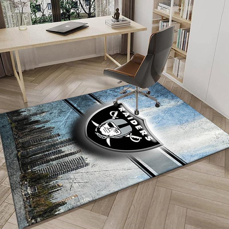 Las Vegas Raiders Area Rug for Office, Chair Rug, Decorative Carpet Livingroom Mat, Large Size Fan gifts Christmas gifts