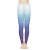 Womens Blue Snowflake Prints Stretch Yoga Leggings Fitness Running Gym Sports Active Pants