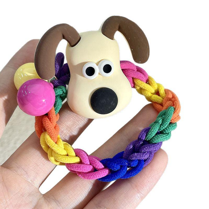 Резинки для волос с мультяшной собакой и дофамином: Прочные, высокоэластичные резинки ярких цветов, дизайн с щенками