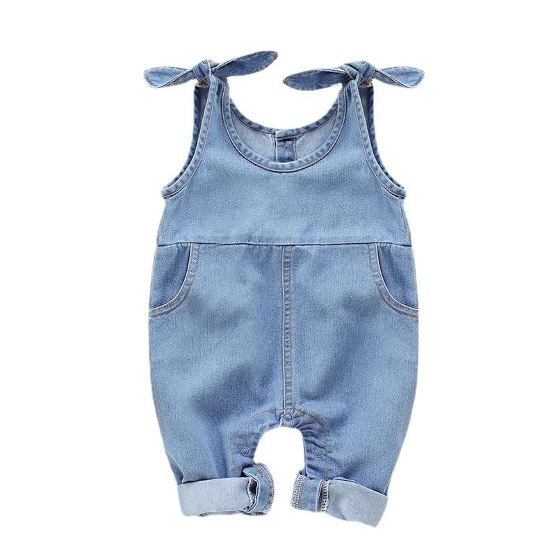 Boy Solid Denim Overalls Children's Clothing Kids Overalls Child Jeans Pants Infant Jumpsuit Girls Outfits