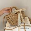 Straw Bag Women's Niche 2025 New Shoulder Messenger Women's Bag Versatile Autumn and Winter Beach Bag Portable Vegetable Basket Bag