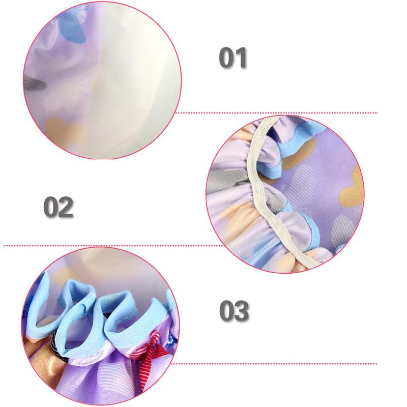 Waterproof Shower Hair Cap Butterfly Women Shower Cap Double Layer Bathing Cap Hat ARI