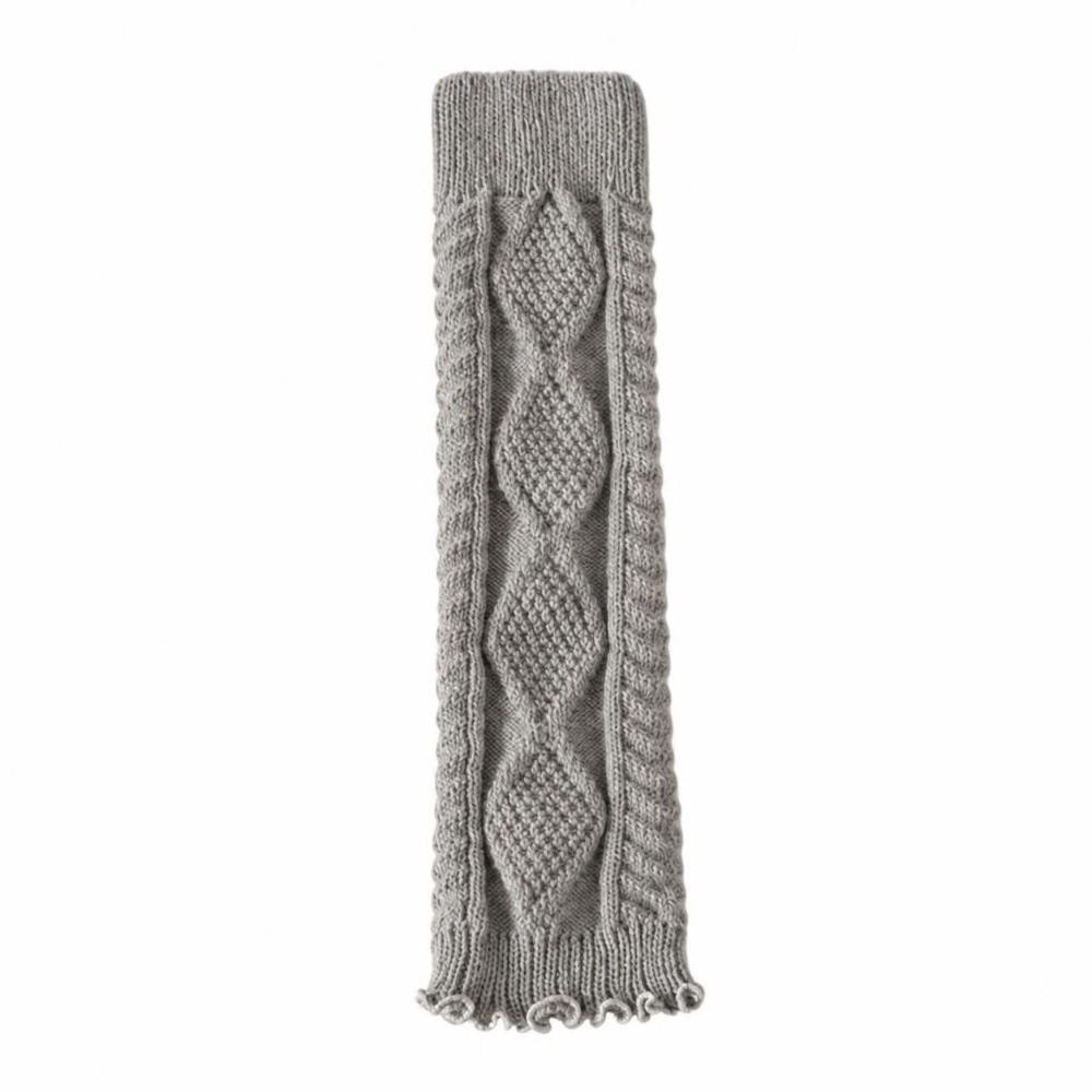 Knitted Knee Socks Vertical Stripe Knee Sleeves Cute Leg Cover Winter Season