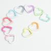 10pcs Colorful Keyrings Connecting Buckles Single Loop Gradient Color Openable Spring Clasp Gift