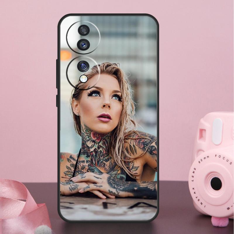Sexy Tattoo Girl Case For Honor 90 70 50 10 Magic 5 Lite Magic 6 Pro X7 X8 X9 X6a X7a X8a X9a X9b X8b Cover