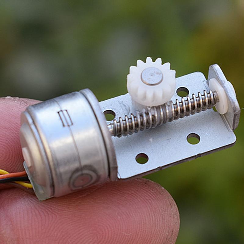 1 шт. Шаговый двигатель Линейный винт Вал Шток Блок 13 Зубьев Пластиковая шестерня Сделай сам Камера Монитор 15мм 2-фазный 4-проводной шаговый двигатель