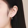 Cross Earrings S925 Sterling Silver Platinum-plated Earrings Men Women Simple Earrings
