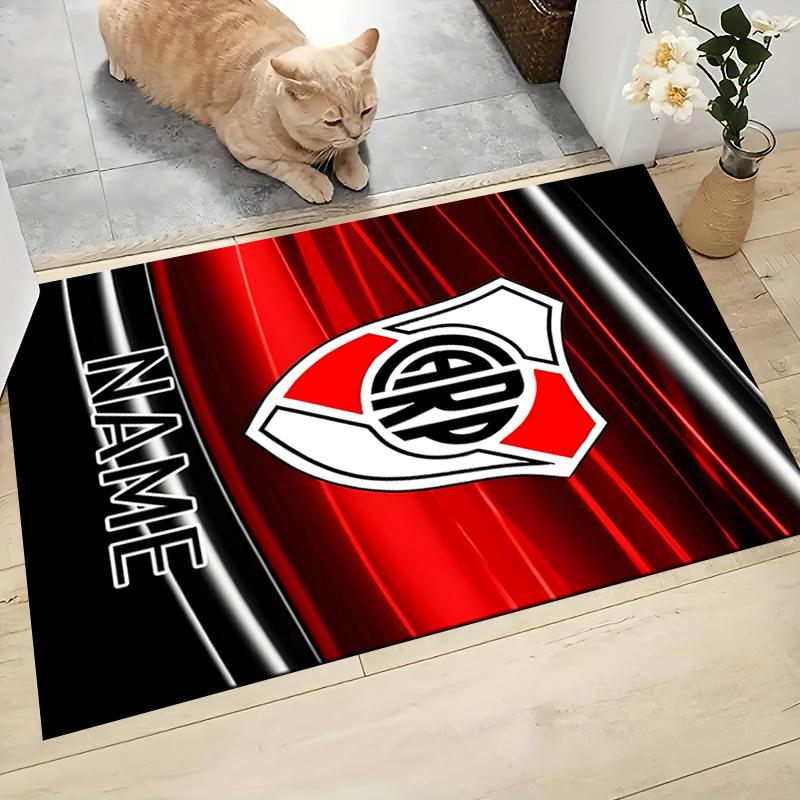 Custom Name River Plate Crest Carpet Rug Customizable Soft Washable Anti-Slip Home Living Room Sofa Mats Personalized Rug. 0909255