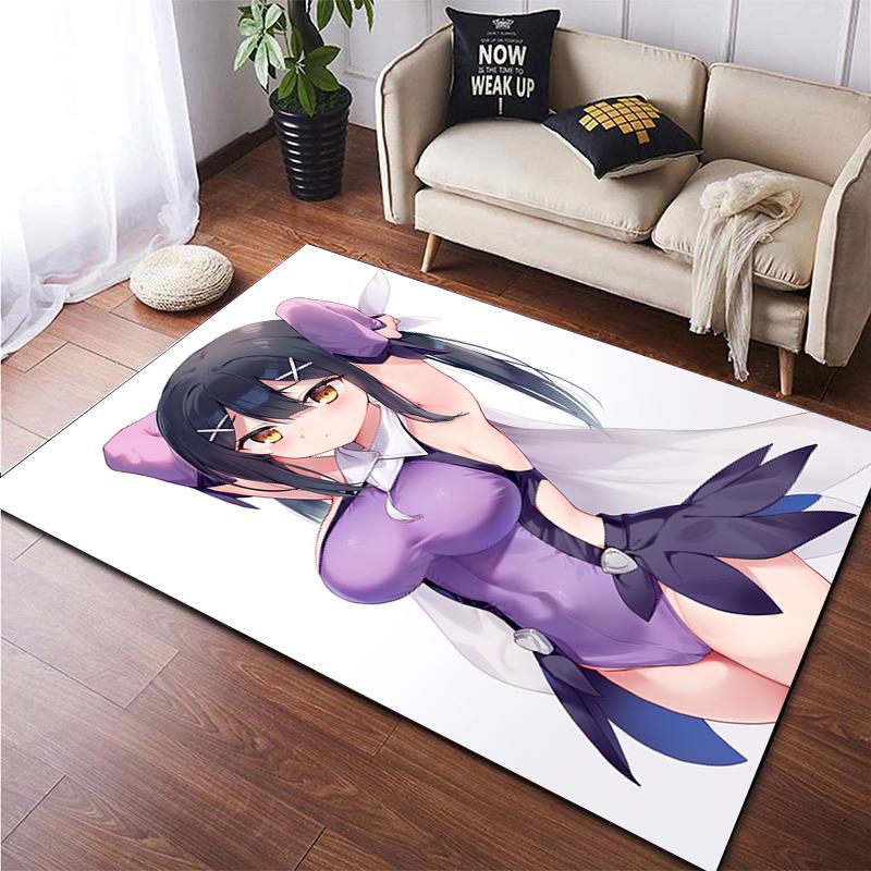 Сексуальный аниме-девушка с принтом, креативный узор, нескользящий ковер на заказ, гостиная, спальня, игровая комната, комната для просмотра фильмов