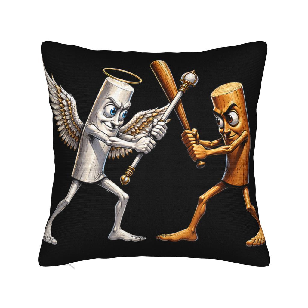Funny Tung Tung Tung Sahur Italian Brainrot Meme Pillow Cover Comfy Cushion Cover Funny Pillow Case For Wedding Party Home Decor