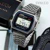 Casio Shared Classic Digital Metal Watch + Battery Exchange Voucher Package