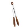 Walnut Wood Stainless Steel Kitchen Tongs Food Clip with Locking Mechanism Heat Resistant